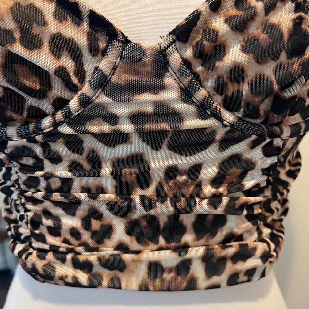 NWT Fashion Nova Been There Done That Leopard Top, Size Small - Picture 4 of 13